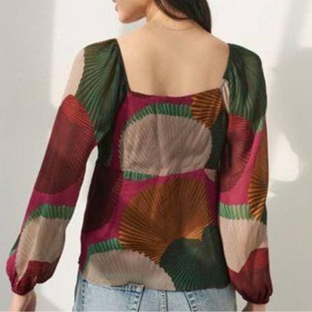 Anthropologie Farm Rio Katalina Top Long Sleeves Size Small‎ - Picture 2 of 11